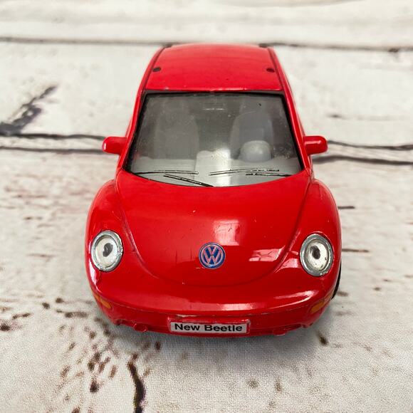 VOLKSWAGON Red Beetle Bug Metal Die Cast Car - Picture 3 of 5
